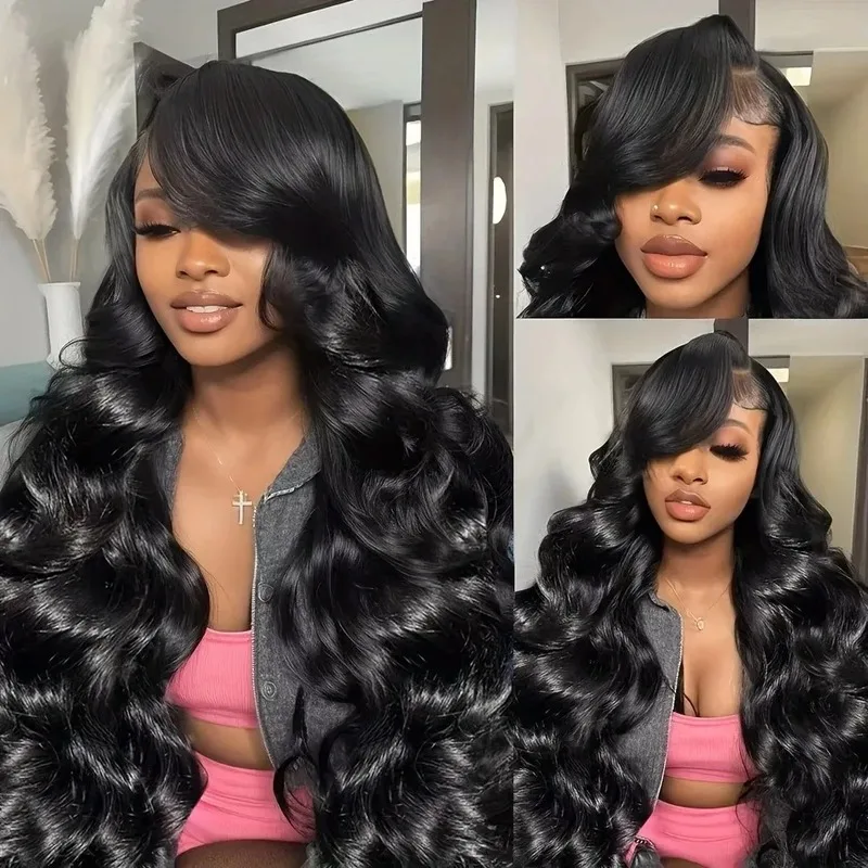 Body Wave Human Hair Wigs 13x6 Hd Lace Frontal Wigs 250 Density 40 Inch For Black Women Pre Plucked Loose Wave Lace Frontal Wig