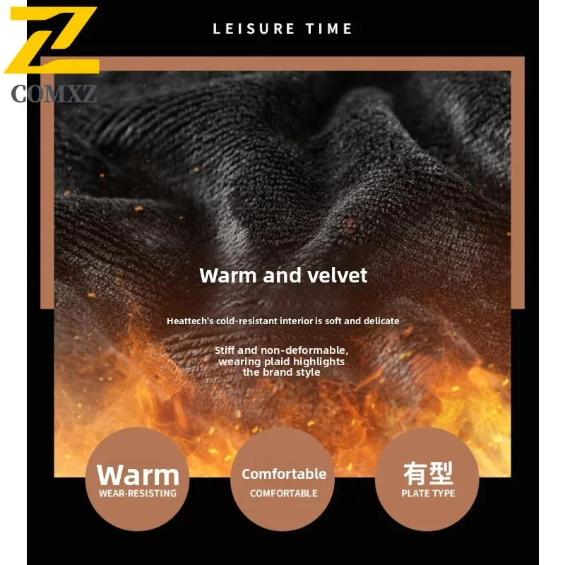 COMXZ Men Bomber Stand Collar Jacket Spring Autumn Retro Leather Loose Fit Korean Style Workwear Waterproof Motorcycle Outerwear