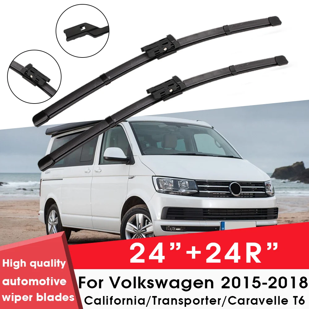 Spazzole Tergicristallo Per Volkswagen California/Transporter/Caravelle T6 2015-2018 24 "+ 24R" Tergicristalli In Gomma Per Parabrezza