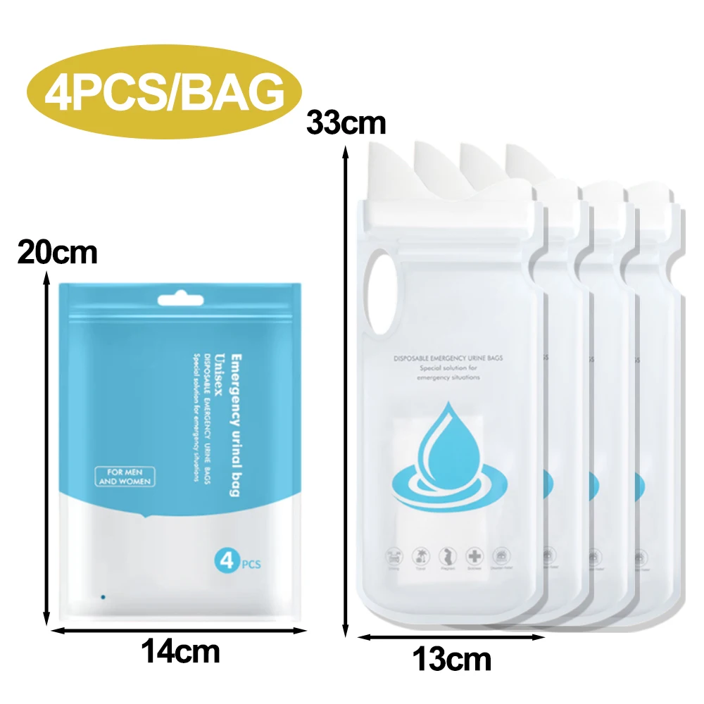 Urinoir Jetable De Voyage Unisexe 700 Ml - Sac à Urine D'urgence - Neuf