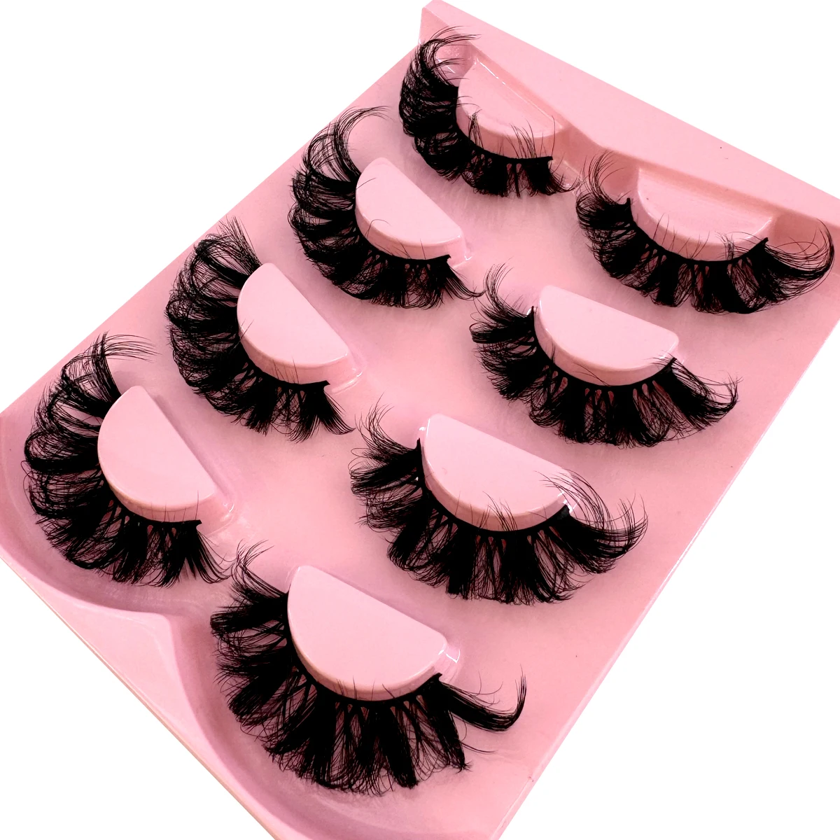 AMSDCN 4 Pairs Fake Eyelashes Thick Long False Eyelashes Dramatic Lashes 3D Faux Mink Eyelashes Wholesale Full Strip Lashes Ma