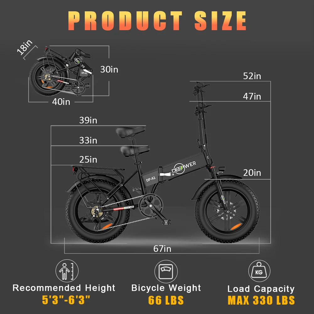 ZPW A1 Ebike 1000W 전기 성인용 자전거 자전거 48V20AH 접이식 전기 자전거 20 인치 팻 타이어 전기 자전거 E- 자전거