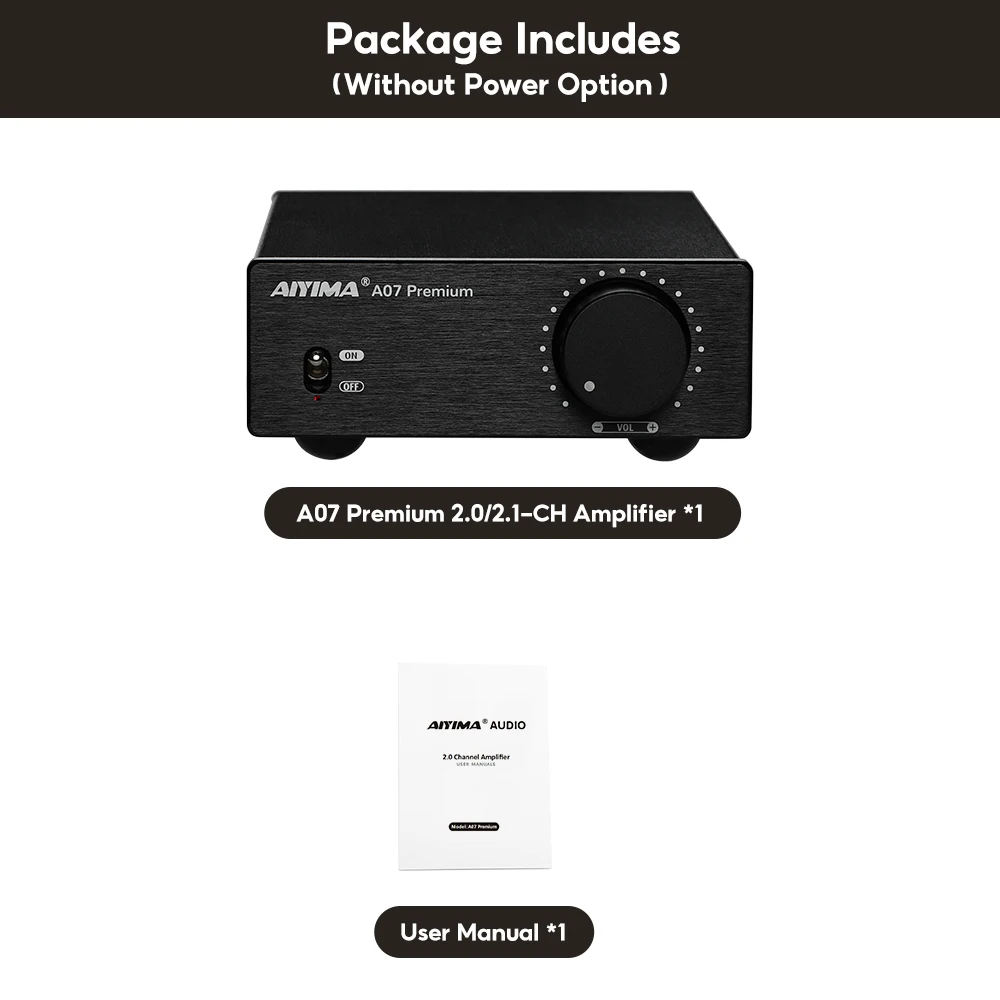AIYIMA A07 プレミアムアンプ TPA3255 パワー 300Wx2 クラス D