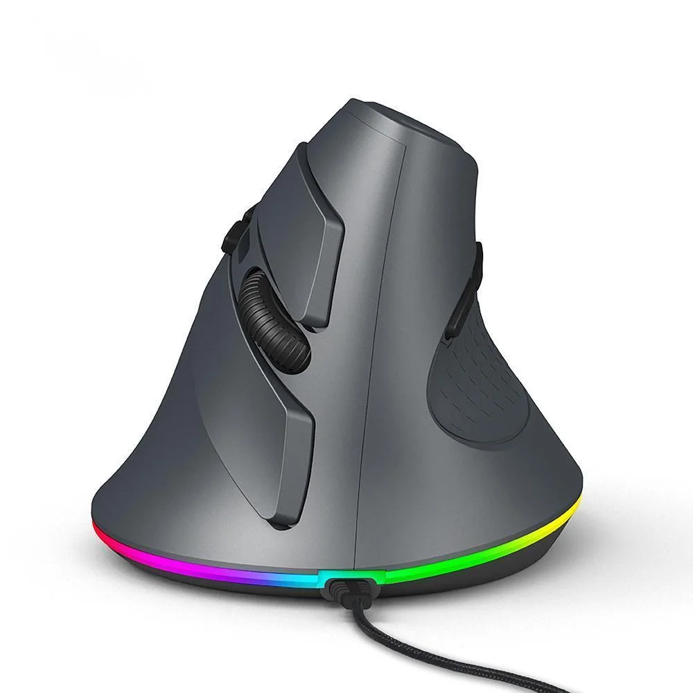3 Modes Wireless Vertical Mouse Wired Macro Programmable RGB Ergonomics Game Mause 3200DPI USB Optical Mice for PC Laptop Tablet