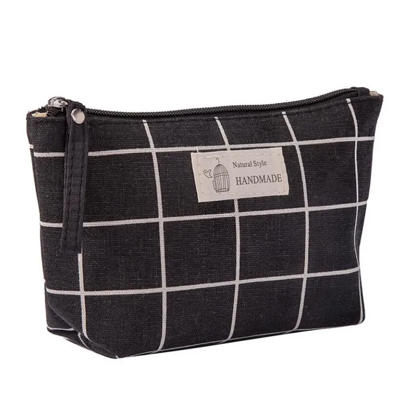 Soft Cosmetic Bag Canvas Bear Women Travel Storage Bag Toiletries Organize Cute Cosmetic Bag Portable Make Up Bags - 6