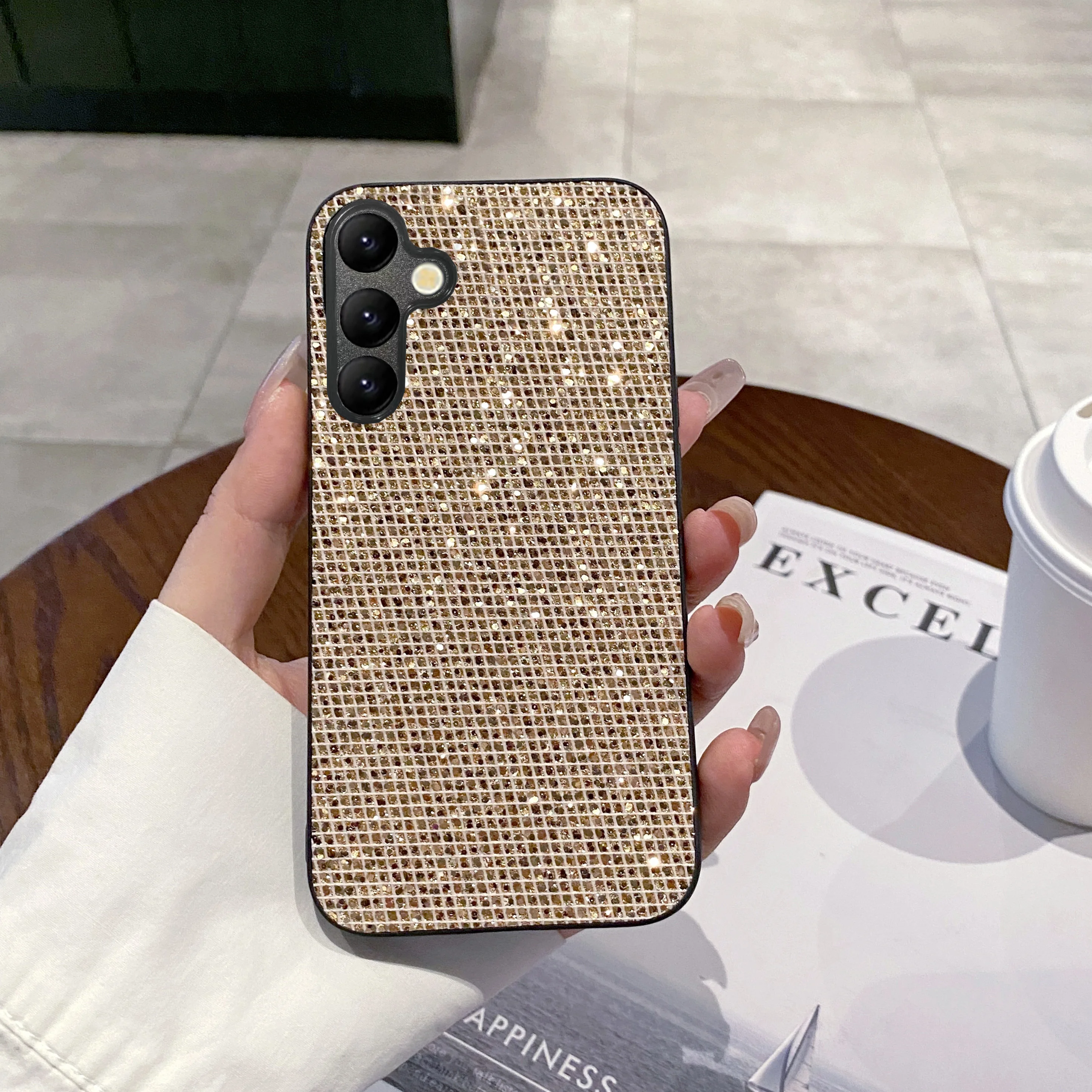 Luxury Shiny Colorful Grid Pattern Fashion Phone Case - TPU Shell