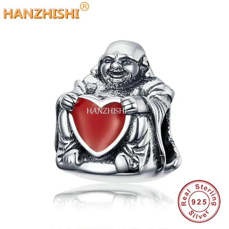 Chinese Elements Tai Chi Buddha Pendant Authentic 925 Sterling Silver Vintage Charms Beads for Original pan Bracelet Jewelry