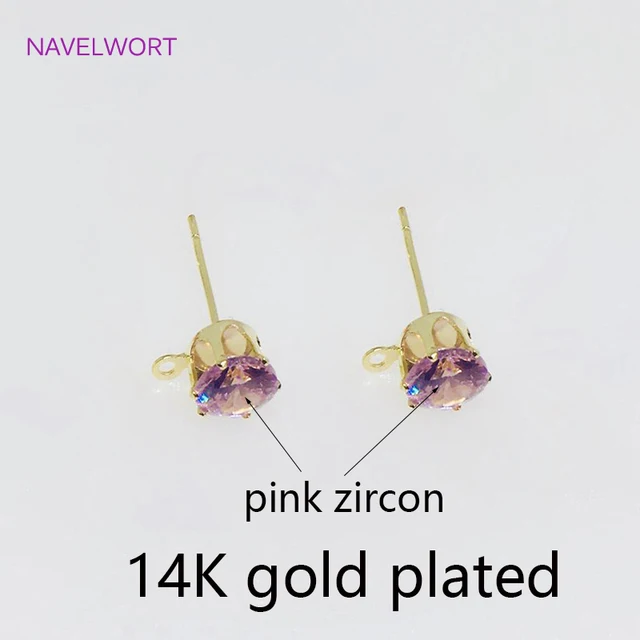 4pcs CZ Paved Gold Fan Shape Earring Posts, Gold Plated Brass Fan Stud  Earrings (#GB-3481) - AliExpress