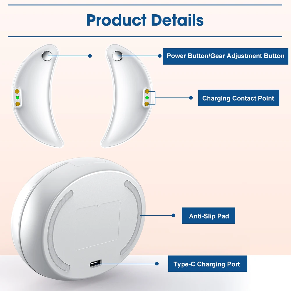 660nm Red Light Eye Massager with EMS Anti-Aging Eye Care Device Reduce Bags & Dark Circles Portable Rejuvenation Pads eye massager