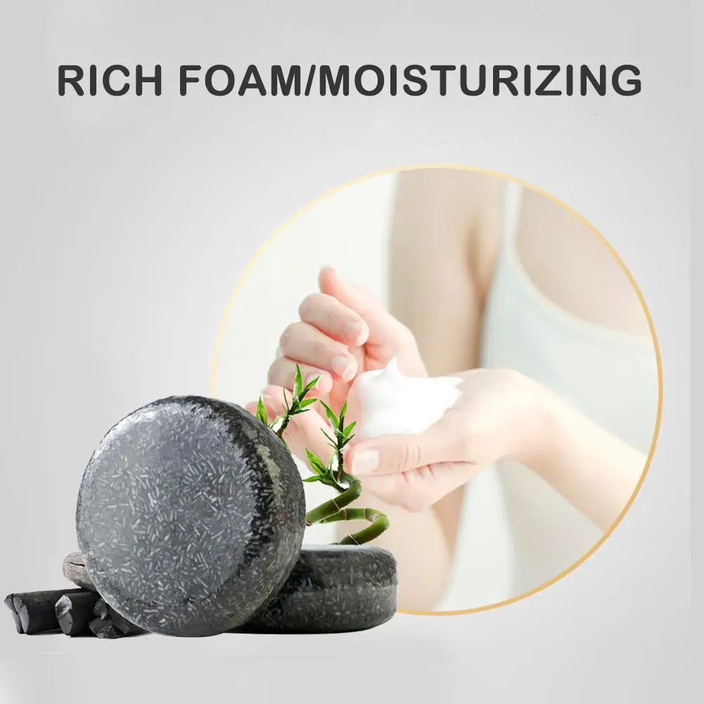 Polygonum Essence Hair Soap Shampoo Gray Hair Soap Cleaning Hair Darkening Hair Natural Care Reverse Shampoo Organic Hair H6S9