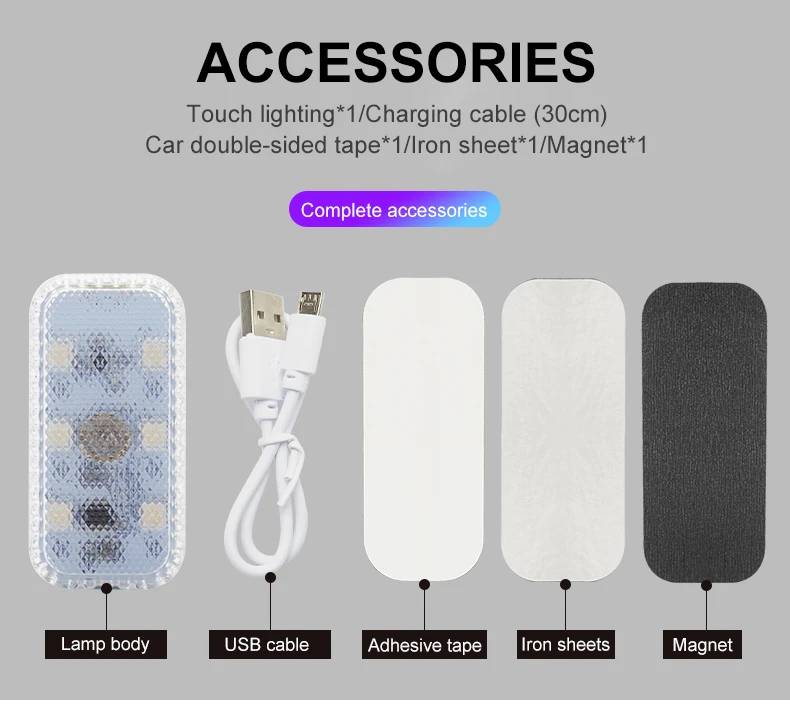 LED light highlighting storage area