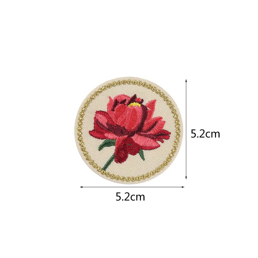 아동용 원형 플라워 패치, 셔츠 아플리케, 배낭 수리, 구멍 자수 패치, 의류, DIY 다리미