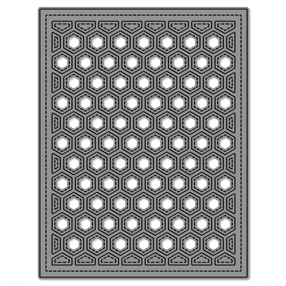 Bee-Themed Honeycomb Metal Cutting Dies for DIY Crafts and Scrapbooking