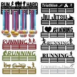 Running Medal Holder Sport Athlete No Limits No Excuses Medals Hanger Display Stand Wall Mount for Runners for Medalist Soccer