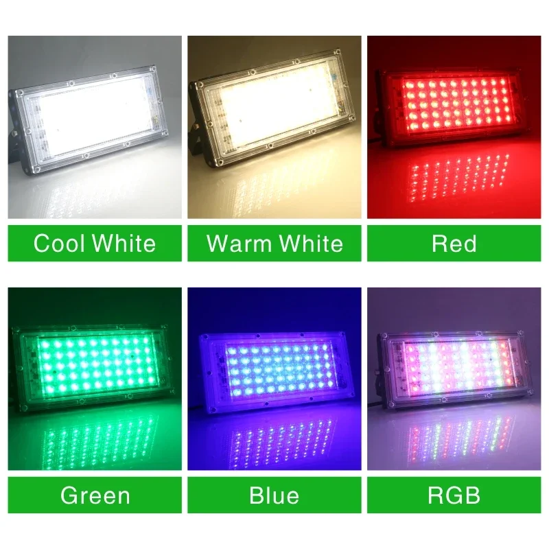 50W LED Flood Light Chip SMD 2835 Outdoor Floodlight Spotlight Beads AC 220V For LED Street Lamp Landscape Lighting RGB Chips led flood light led lamp beads led chip