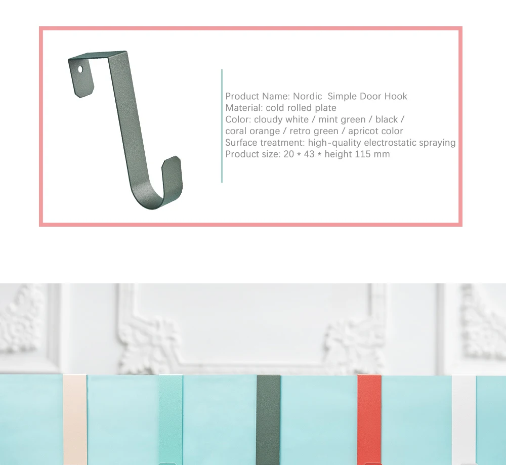 Description Picture 4 of itemMulti-Purpose Hooks Kitchen Cabinet Door Back Hook Hanging Rack Clothes Coat Hat Towel Hanger Storage Hook Bathroom Accessories