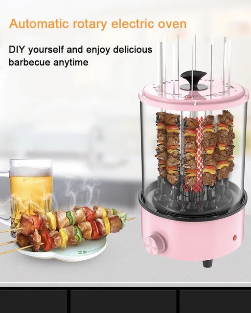 DALELEE Stainless Steel Electric USB Rotary Barbecue Machine