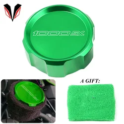 NINJA1000SX For Kawasaki NINJA 1000SX 2020 2021 ZX6R ZX10R Motorcycle CNC Front Brake Fluid Cylinder Cover Gift 3D Oil Tank Sock