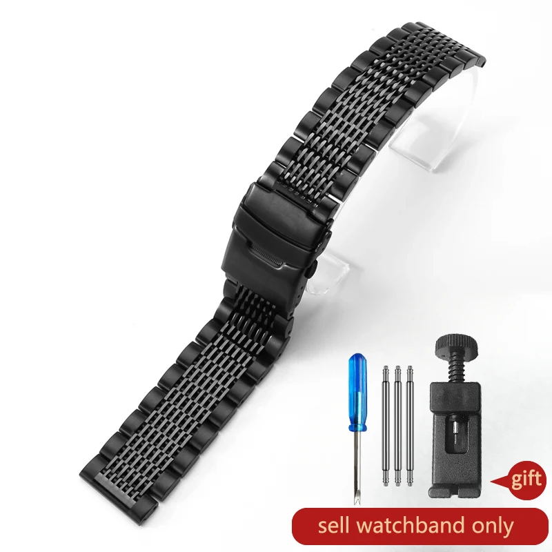 thumbnail image 1 of Correa de reloj de acero inoxidable de 22 mm para Seiko No. 5/Water Ghost/Submersible Can/Citizen Eco-Drive T 20, 1 of 5