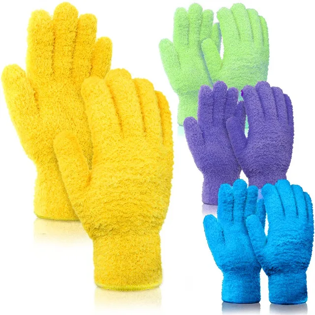 Guanti In Microfibra Per Pulizia Auto - 2 Pezzi, A Cinque Dita, Per Lavaggio E Rimozione Polvere - Foto 7