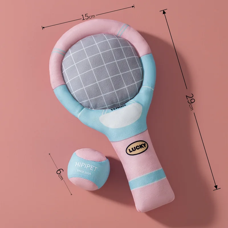Dog Tennis Sports Sandpaper Racquet Toy Teddy - PeticaDeals