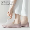 5 Pairs of Women's Spring and Summer Ultra-thin Simple and Fashionable Solid Color Breathable Mesh Anti-falling Invisible Socks 3