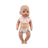 Cute Print Pop Burp Cloth Bibs For 18Inch American&43Cm Reborn Baby Doll Clothes Accessories Our Generation Girl's Toys Gift 6