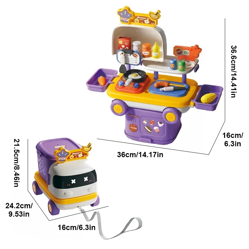 Kids Pretend Play Set Kitchen Accessories Doctor Nurse Medicine Role Playing Make Up Set Kid 3+ Boys and Girls Kids Gift