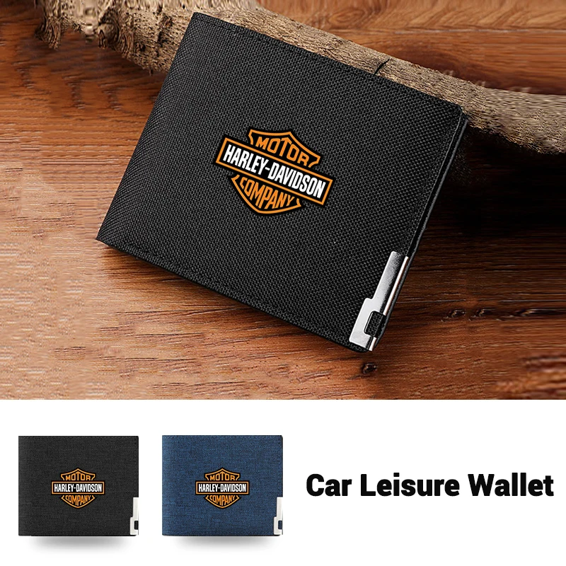 Harley Davidson Leather Men's Wallet - Business Card Holder and Coin Purse