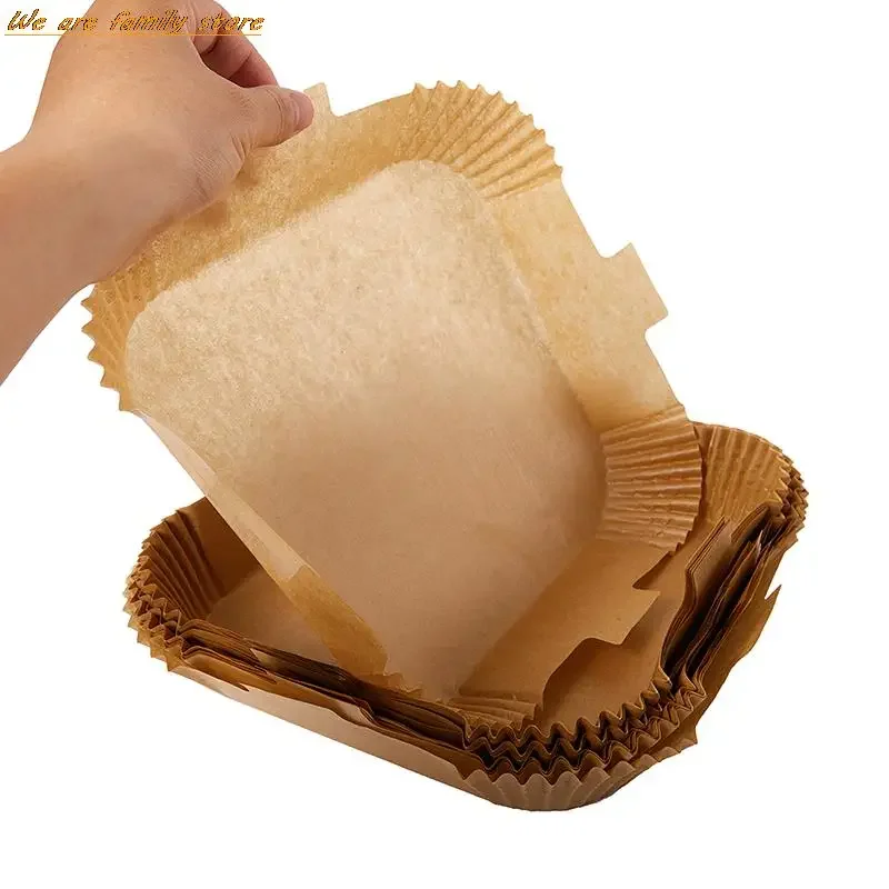 50PCS/lot Disposable Air Fryer Paper Liner 24CM Non-Stick Baking Paper Food Grade Parchment Oil-Proof Accesorios