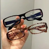 Lunettes de lecture carrées pour femmes, 2 pièces, rétro, claires, blocage de la lumière bleue, cadeau, mode japonaise 5