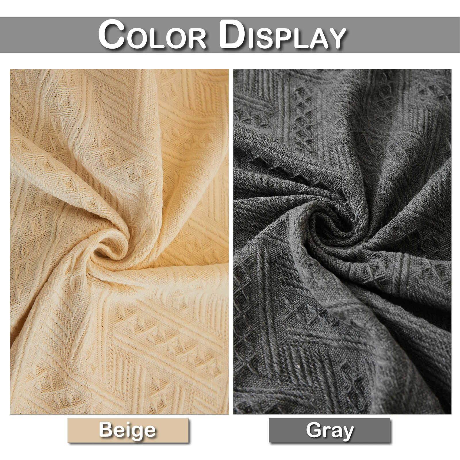 Sofa Blanket Solid Knitted Sofa Throws Furniture Protector Tassels Sofa Slipcover Sofa Chair Cover for Living Room Home Decor 2
