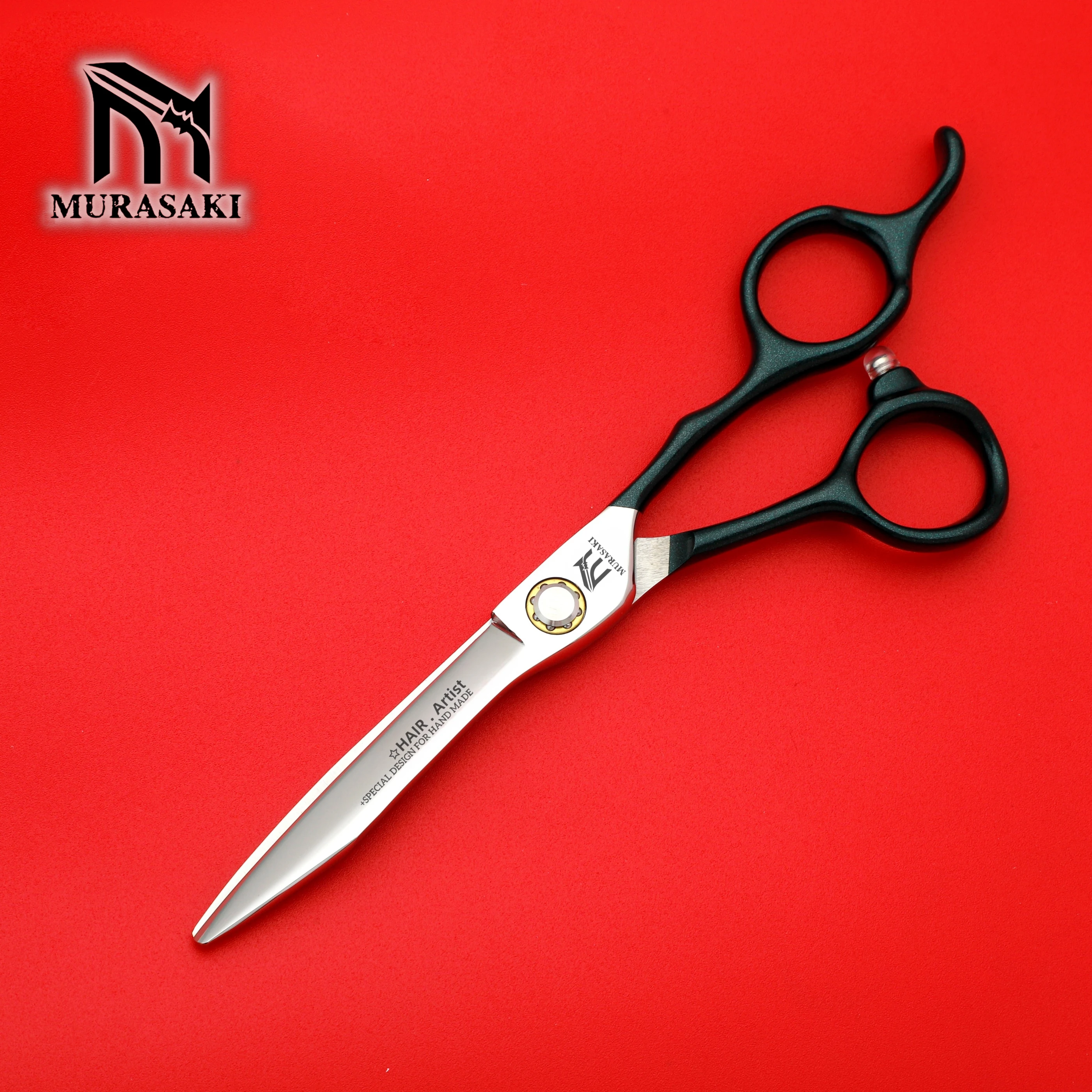 MURASAKI 6.0 inch barber scissors，Japan 440C steel Professional