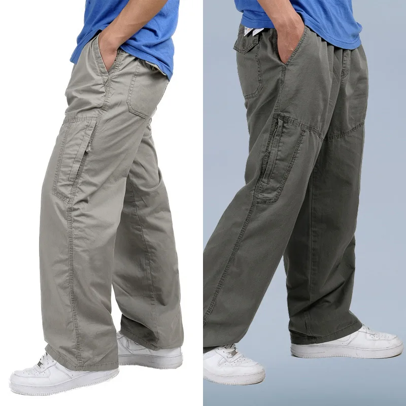 

New Arrival Summer Loose Thin Men Overalls Young Men's Long Pants Fashion Pure Cotton Super Large Trousers Size M-4XL 5XL 6XL