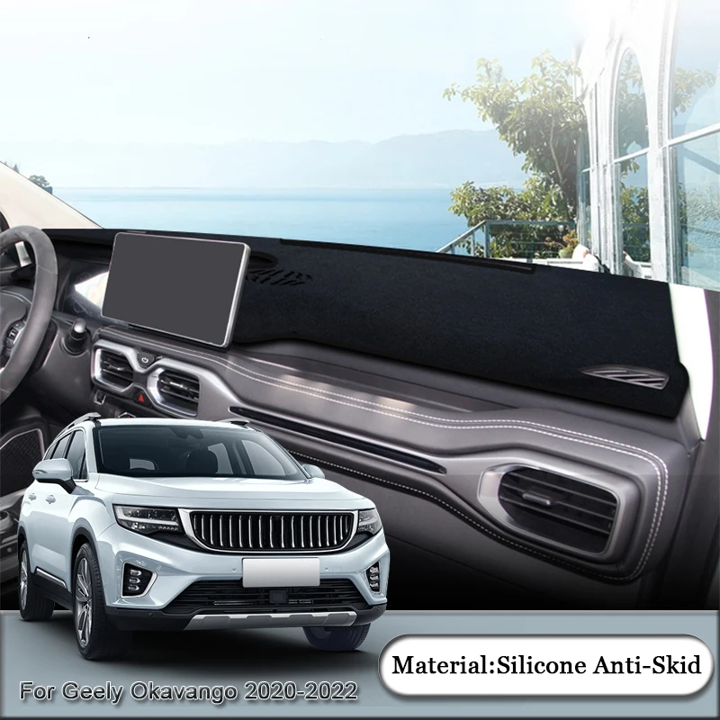 

Car Styling Fit For Geely Okavango 2020-2022 Auto Dashboard Protective Mat Shade Cushion Pad Rose Carpet Mat Cover Accessories