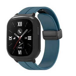 Magnetic Silicone Strap and Case Set for Smartwatches - Premium Replacement Wristband and Protective Accessories (Official Green)