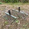 Weeding Hoe Rake 4/7/9/12 Teeth Farm Tool Weeding Scarifier Artifact Agricultural Nail Harrow Carbon Steel Gardening Weeding Too 4