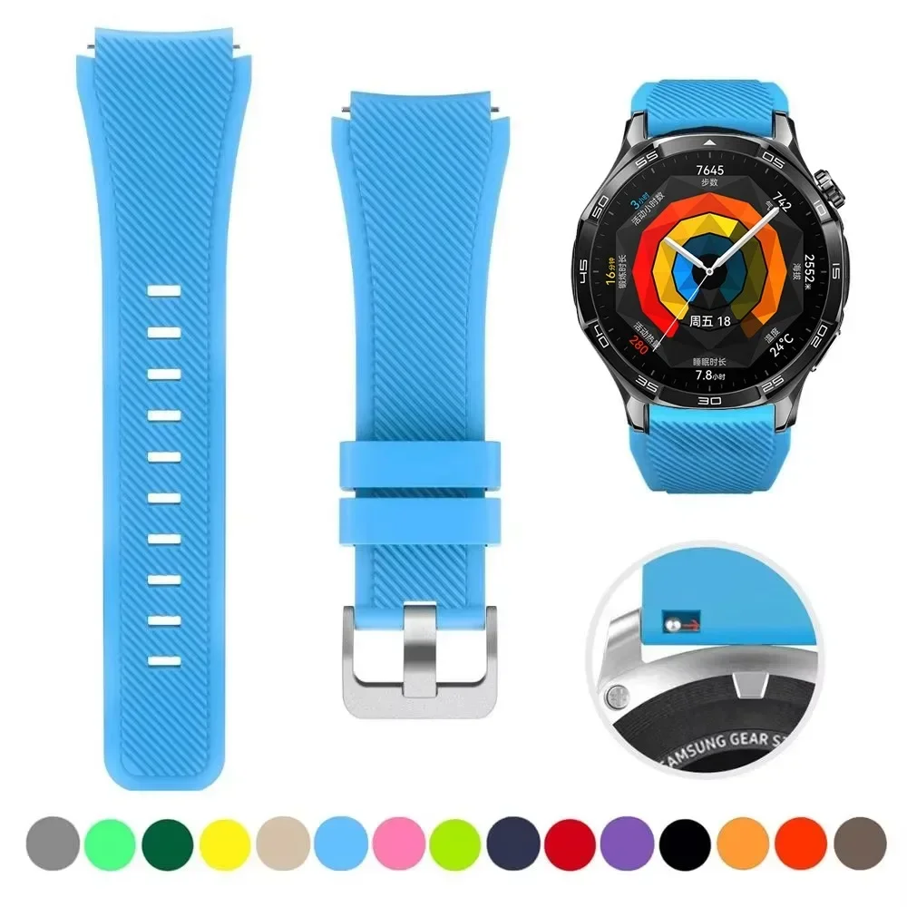 Silicone Smartwatch Strap - 22mm Soft Bracelet Belt