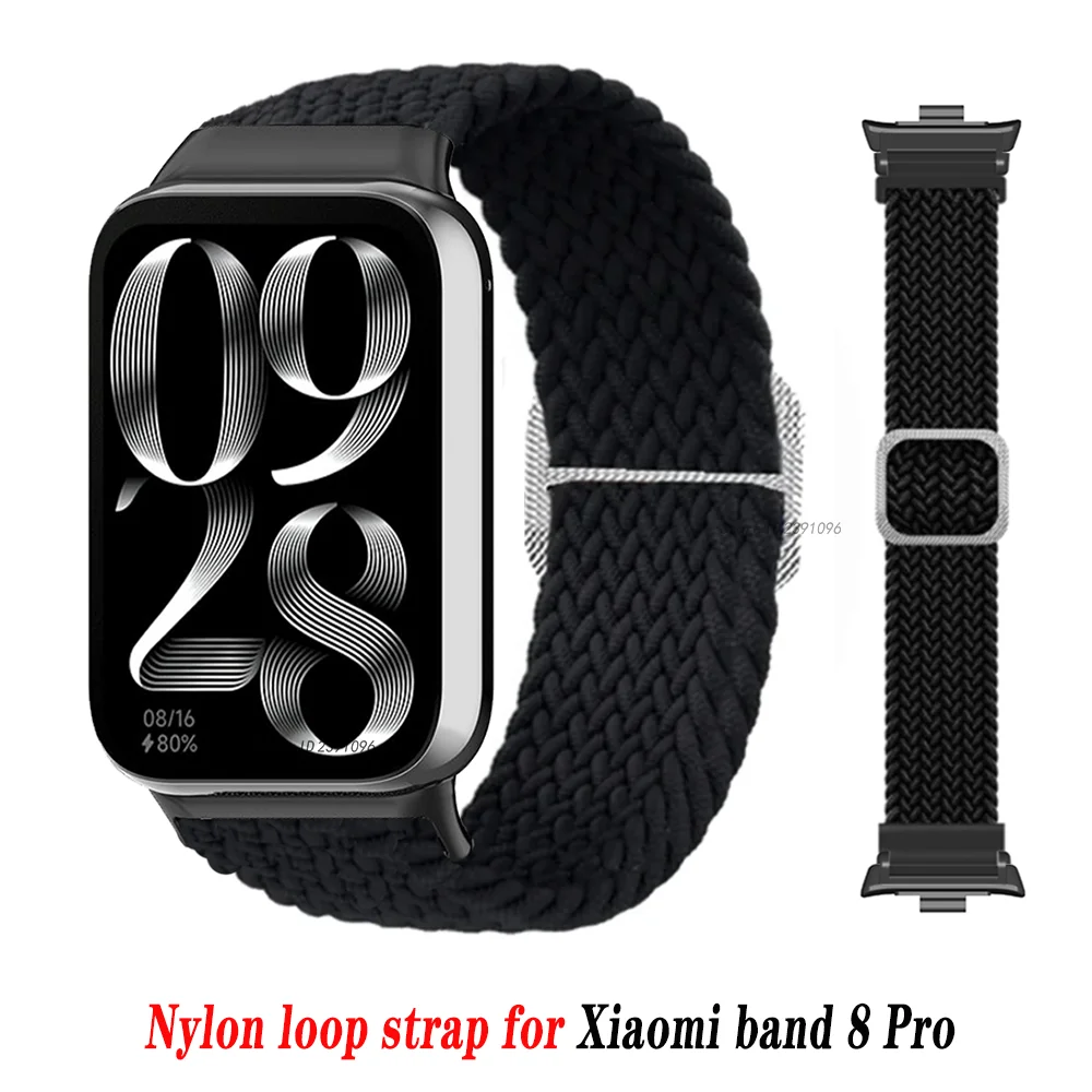 

Ремешок нейлоновый для Xiaomi Mi Band 8 Pro, браслет для наручных часов Xiaomi Redmi Watch 4, плетеный эластичный браслет для смарт-часов