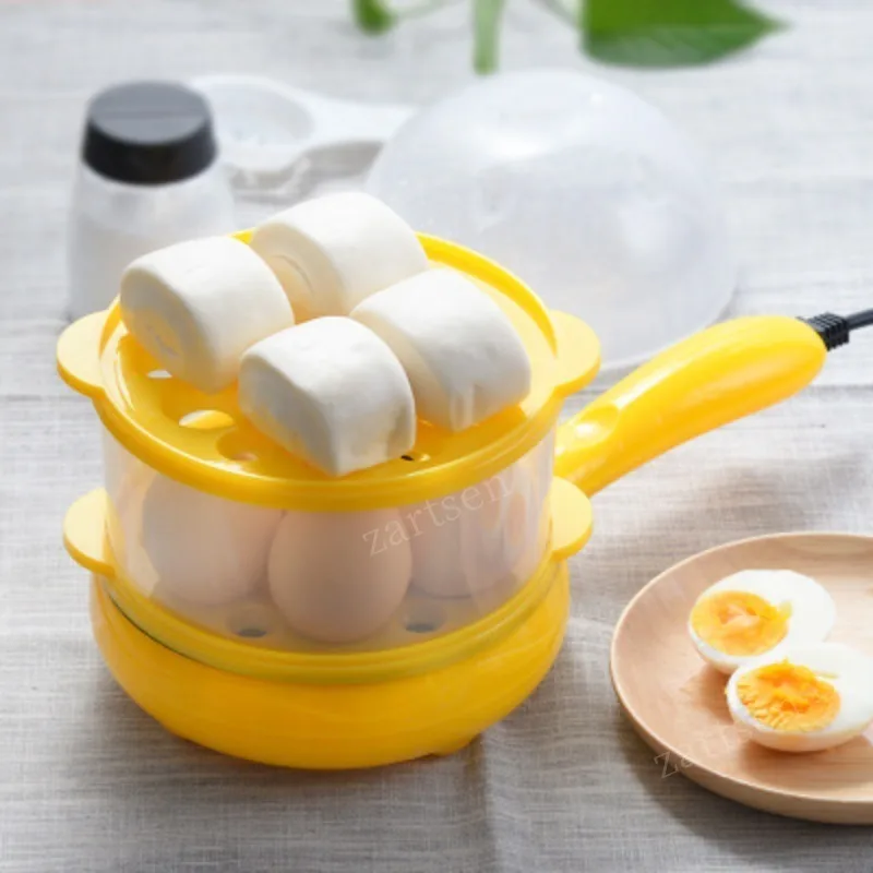 Multifunctional Mini Electric Egg Omelette Cooker Eggs Boiler Food Steamer Breakfast Pancake Fried Steak Non-stick Frying Pan 2