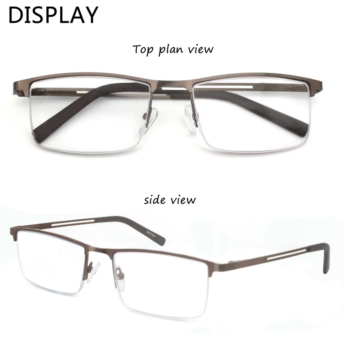 Men's Blue Light Blocking Reading Glasses - Anti-Glare Metal Frame with Spring Hinges and UV Protection
