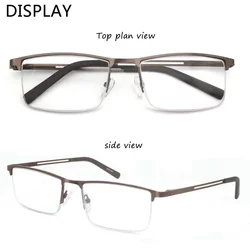 Men's Blue Light Blocking Reading Glasses - Anti - Glare Metal Frame with Spring Hinges and UV Protection - +75 (C3 Red brown)