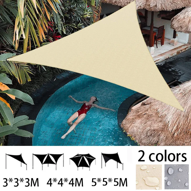 3 4 5M Waterproof Triangle Shade Sail Garden Terrace Canopy Pool Sun 3-4-5m-waterproof-triangle-shade-sail-garden-terrace-canopy-pool-sun