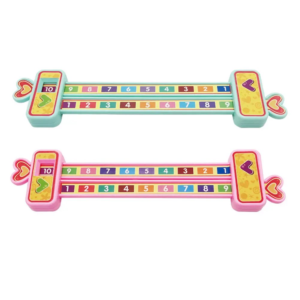 3Pcs 덧셈 뺄셈 숫자 자 과학적 디자인 쉬운 학습 조기 교육 수학 훈련 보조 도구 핑크 학교 가정용
