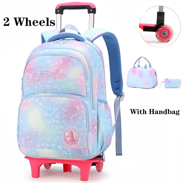 School Bag With Wheels For Boys Girls School Trolley Backpack For Girls  Waterproof Wheeled Backpack For School Bags Trolley Bags - School Bags -  AliExpress