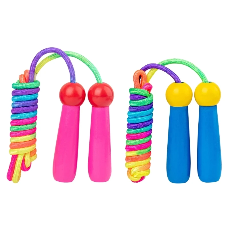 

Dropship Skipping Rope, Kid Jump Rope for Children Wood Handle & Woven Cotton Jumping Rope .4m/7.87Feet Christmas Birthday Gift