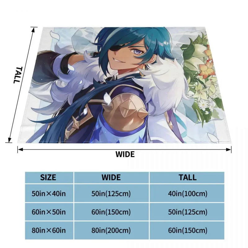 Kaeya ���� ����Ʈ �� ���, ���� ħ�� ����� ħ�뺸��, �ִϸ��̼� ũ������Ƽ�� ���ο� ���, 125x100cm