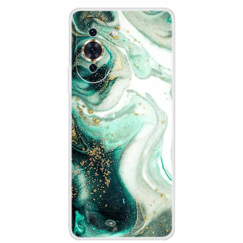 Huawei Nova 10 Pro Clear Marble Soft TPU Silicone Back Cover – Elegant Protective Case