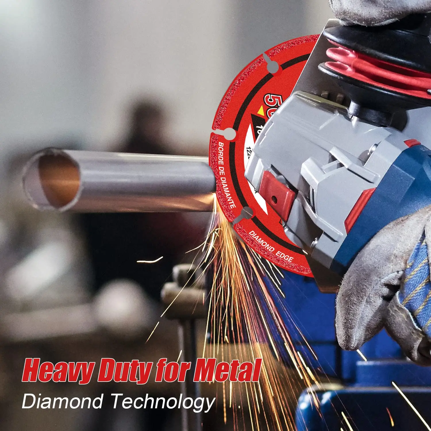 EZARC Diamond Cutting Wheel 125mm x 1.2mm x22.23mm Diamond Cut Disc Metal Cut Off Wheel 5000+ Cuts Steel Rebar Iron cutting disc