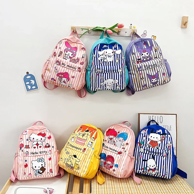 Cartoon Cinnamoroll Cute Children's Backpack Kindergarten Boy and Girls HelloKitty Kuromi Bags Melody Outdoor Travel Backpack